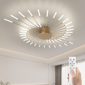 RRBEST Caddaric 42-Light 128cm LED Integrated Semi Flush Mount Gold 10.2cm H X 325.12cm W X 325.12cm D RRBEST Caddaric 42-Light 128cm LED Integrated Semi Flush Mount Gold 10.2cm H X 325.12cm W X 325.12cm D