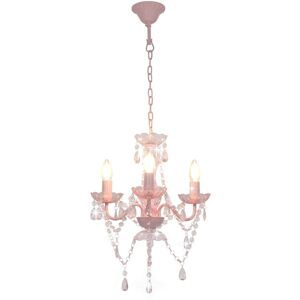 Astoria Grand Espinal 3-Light Crystal Chandelier Pink 42cm H X 36cm W X 36cm D Astoria Grand Espinal 3-Light Crystal Chandelier Pink 42cm H X 36cm W X 36cm D