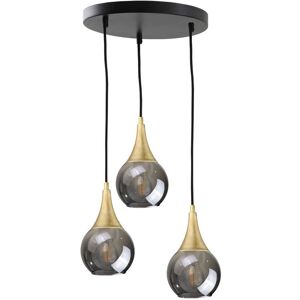George Oliver Lacrima Smoky/gold 3-light Pendant Black/Gold/Grey 29cm H X 30cm W X 30cm D George Oliver Lacrima Smoky/gold 3-light Pendant Black/Gold/Grey 29cm H X 30cm W X 30cm D