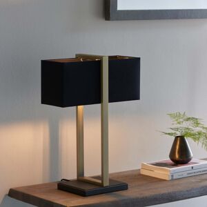 Metro Quellenhof 50cm Table Lamp Matte Antique Brass Base/Black Shade 50cm H X 36cm W X 17cm D Metro Quellenhof 50cm Table Lamp Matte Antique Brass Base/Black Shade 50cm H X 36cm W X 17cm D