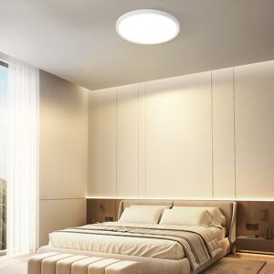 Metro LED round ceiling light - dimmable 30cm, 24W bathroom lamp for the kitchen, hallway, living room, bedroom White/Matt Black 2.6cm H X 30cm W X 30cm D Metro LED round ceiling light - dimmable 30cm, 24W bathroom lamp for the kitchen, hallway, living room, bedroom White/Matt Black 2.6cm H X 30cm W X 30cm D