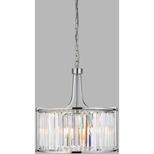 Mercury Esmont 5-Light Drum Chandelier Chrome 51cm H X 49cm W X 49cm D Mercury Esmont 5-Light Drum Chandelier Chrome 51cm H X 49cm W X 49cm D