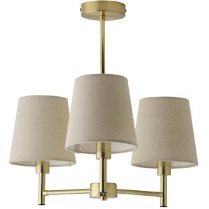 Fairmont Park Alexaner 3 Arm Brushed Gold Tapered Shade Chandelier Style Ceiling Light Brushed Gold 46cm H X 46cm W X 46cm D Fairmont Park Alexaner 3 Arm Brushed Gold Tapered Shade Chandelier Style Ceiling Light Brushed Gold 46cm H X 46cm W X 46cm D