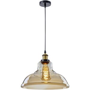 Borough Wharf Ajka 1 - Vintage Clear Glass Pendant Light – Adjustable Ceiling Fitting with Glass Shade for Dining Room, Kitchen Island, Cafe, and Bar Natural Borough Wharf Ajka 1 - Vintage Clear Glass Pendant Light – Adjustable Ceiling Fitting with Glass Shade for Dining Room, Kitchen Island, Cafe, and Bar Natural