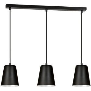 Latitude Run Normandie 3 - Light Kitchen Island Pendant Black-White 66cm W X 14cm D Latitude Run Normandie 3 - Light Kitchen Island Pendant Black-White 66cm W X 14cm D