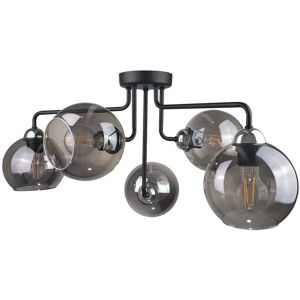George Oliver Corder 5-Light 47cm Semi Flush Mount Black/Silver 24cm H X 47cm W X 47cm D George Oliver Corder 5-Light 47cm Semi Flush Mount Black/Silver 24cm H X 47cm W X 47cm D