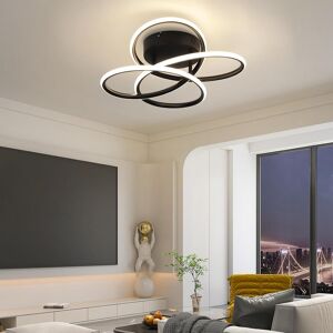 Metro LED Semi Flush Mount Black 4cm H X 41cm W X 16cm D Metro LED Semi Flush Mount Black 4cm H X 41cm W X 16cm D