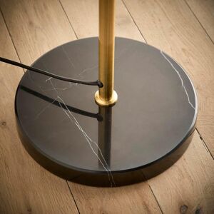 Fairmont Park Abbigayl 2lt Brass and Ribbed Glass Lights Black 49cm H X 30cm W X 30cm D Fairmont Park Abbigayl 2lt Brass and Ribbed Glass Lights Black 49cm H X 30cm W X 30cm D