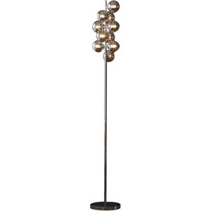 Canora Grey Greiner 169cm Novelty Floor Lamp Polished Chrome/Smoked Grey 169cm H X 22.7cm W X 22.7cm D Canora Grey Greiner 169cm Novelty Floor Lamp Polished Chrome/Smoked Grey 169cm H X 22.7cm W X 22.7cm D
