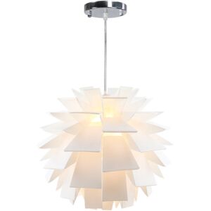 Brayden Studio Nashua 1 - Light Geometric LED Pendant White 90cm H X 42cm W X 42cm D Brayden Studio Nashua 1 - Light Geometric LED Pendant White 90cm H X 42cm W X 42cm D