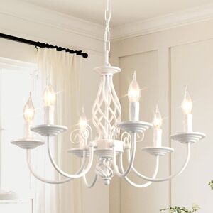 Canora Grey Pelchat 6-Light Candle Style Chandelier White 36cm H X 58cm W X 58cm D Canora Grey Pelchat 6-Light Candle Style Chandelier White 36cm H X 58cm W X 58cm D