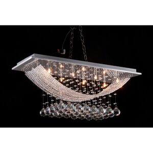 Rosdorf Park Salinas 8-Light Crystal Chandelier Stainless Steel 29cm H X 70cm W X 25cm D Rosdorf Park Salinas 8-Light Crystal Chandelier Stainless Steel 29cm H X 70cm W X 25cm D