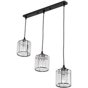 Fairmont Park Round black 3-head crystal bar chandelier Matte Black/Black Fairmont Park Round black 3-head crystal bar chandelier Matte Black/Black