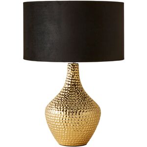 Fairmont Park Deshi Metallic Gold Ceramic Table Lamp with Blush Velvet Reni Shade and 6W GLS Warm White Bulb Black 43cm H X 61cm D Fairmont Park Deshi Metallic Gold Ceramic Table Lamp with Blush Velvet Reni Shade and 6W GLS Warm White Bulb Black 43cm H X 61cm D
