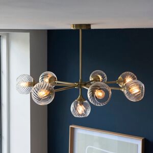 Canora Grey Londino 8 - Light Sputnik Chandelier with No Secondary Or Accent Material Accents Antique Brass 10.5cm H X 77cm W X 77cm D Canora Grey Londino 8 - Light Sputnik Chandelier with No Secondary Or Accent Material Accents Antique Brass 10.5cm H X 77cm W X 77cm D