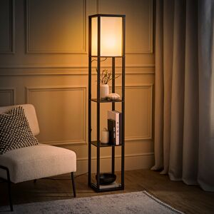 Zipcode Design Lena Struttura 160cm Floor Lamp Wooden Shelves Floor Lamp in 4 Colours Black 160cm H X 26cm W X 26cm D Zipcode Design Lena Struttura 160cm Floor Lamp Wooden Shelves Floor Lamp in 4 Colours Black 160cm H X 26cm W X 26cm D