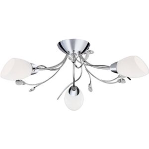 Latitude Run Jairo 3-Light 60cm Semi Flush Mount Chrome 20cm H X 60cm W X 60cm D Latitude Run Jairo 3-Light 60cm Semi Flush Mount Chrome 20cm H X 60cm W X 60cm D