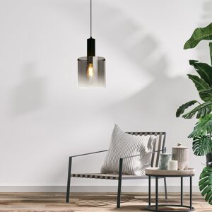 Ebern Designs Montravious 1 - Light Single Cylinder Pendant Matt Black/Smoked Ombre 35cm H X 20cm W X 20cm D Ebern Designs Montravious 1 - Light Single Cylinder Pendant Matt Black/Smoked Ombre 35cm H X 20cm W X 20cm D