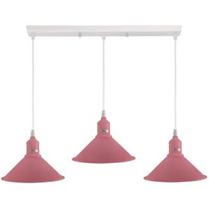 Breakwater Bay Dutcher 3 - Light Kitchen Island Cone Pendant Pink 114.5cm H X 70cm W X 22cm D Breakwater Bay Dutcher 3 - Light Kitchen Island Cone Pendant Pink 114.5cm H X 70cm W X 22cm D