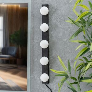 Fairmont Park Matt Black Hollywood Plug In Wall Light + 5 x 3W G9 6500k Matte Black 68.5cm H X 21cm W X 68.5cm D Fairmont Park Matt Black Hollywood Plug In Wall Light + 5 x 3W G9 6500k Matte Black 68.5cm H X 21cm W X 68.5cm D