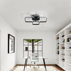 Ivy Bronx Hessville 4-Light 58cm LED Flush Mount Ceiling Light Black 13cm H X 58cm W X 46cm D Ivy Bronx Hessville 4-Light 58cm LED Flush Mount Ceiling Light Black 13cm H X 58cm W X 46cm D