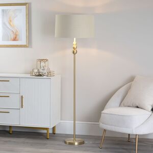 Rosdorf Park Randalia 145cm Traditional Floor Lamp Natural/Brushed Gold 145cm H X 45cm W X 45cm D Rosdorf Park Randalia 145cm Traditional Floor Lamp Natural/Brushed Gold 145cm H X 45cm W X 45cm D