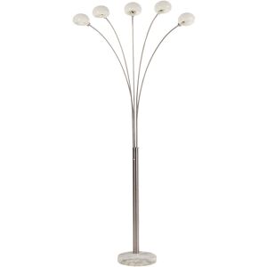 Brayden Studio Lueras 210cm Novelty Floor Lamp Matt Brushed Nickel 210cm H X 140cm W X 110cm D Brayden Studio Lueras 210cm Novelty Floor Lamp Matt Brushed Nickel 210cm H X 140cm W X 110cm D