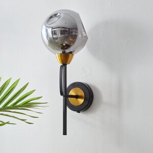 Corrigan Studio Rotan 1 - Light Dimmable Black/Gold Wallchiere Black/Gold 40cm H X 15cm W X 15cm D Corrigan Studio Rotan 1 - Light Dimmable Black/Gold Wallchiere Black/Gold 40cm H X 15cm W X 15cm D