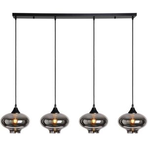 Ebern Designs Martelly 4 - Light Kitchen Island Globe Pendant Silver/Black 130cm H X 100cm W X 8cm D Ebern Designs Martelly 4 - Light Kitchen Island Globe Pendant Silver/Black 130cm H X 100cm W X 8cm D