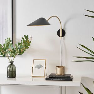 Canora Grey Antravion Elegant Wall Light - Brushed Metal Modern Minimalist Reading Lamp Matte Black;Antique Brass 26.5cm H X 26.5cm W X 26.5cm D Canora Grey Antravion Elegant Wall Light - Brushed Metal Modern Minimalist Reading Lamp Matte Black;Antique Brass 26.5cm H X 26.5cm W X 26.5cm D