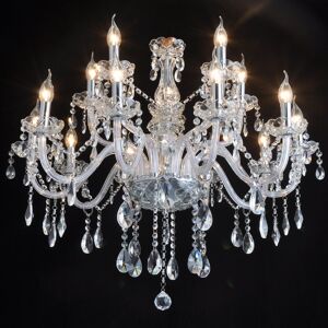 Mercer41 Andish Crystal Chandelier Chrome 110cm H x 120cm W x 60cm D Mercer41 Andish Crystal Chandelier Chrome 110cm H x 120cm W x 60cm D
