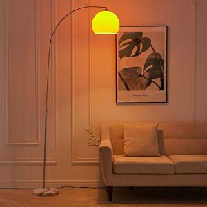 George Oliver Amesbury 145cm Modern Arched Floor Lamp with Marble Base Orange 145cm H X 30cm W X 92cm D George Oliver Amesbury 145cm Modern Arched Floor Lamp with Marble Base Orange 145cm H X 30cm W X 92cm D
