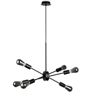 George Oliver Kimberling 6 - Light Black Sputnik style Industrial Pendant Chandelier Black 50cm H X 52cm W X 30cm D George Oliver Kimberling 6 - Light Black Sputnik style Industrial Pendant Chandelier Black 50cm H X 52cm W X 30cm D