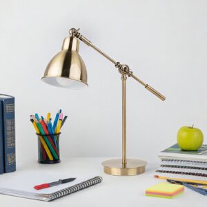 Rio Jerez 49cm Adjustable Directional Task Desk Lamp Gold 49cm H X 53cm W X 20cm D Rio Jerez 49cm Adjustable Directional Task Desk Lamp Gold 49cm H X 53cm W X 20cm D
