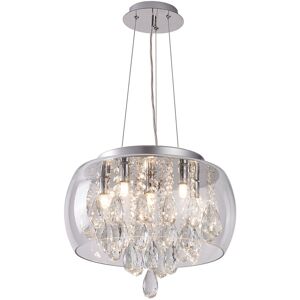 Canora Grey 5 -Light Crystal Chandelier Polished Chrome 200cm H X 40cm W X 40cm D Canora Grey 5 -Light Crystal Chandelier Polished Chrome 200cm H X 40cm W X 40cm D