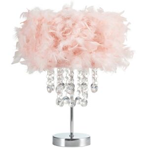 Fairmont Park Grabowicz Modern Chandelier Style Feather Table Lamp with Waterfall Acrylic Droplets Chrome 42cm H X 25cm W X 25cm D Fairmont Park Grabowicz Modern Chandelier Style Feather Table Lamp with Waterfall Acrylic Droplets Chrome 42cm H X 25cm W X 25cm D