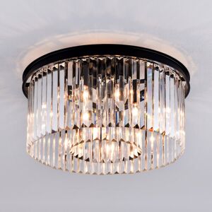 Canora Grey Large 6 Light Ceiling Light With Decorative Ring Of Crystals Black 25cm H X 50cm W X 50cm D Canora Grey Large 6 Light Ceiling Light With Decorative Ring Of Crystals Black 25cm H X 50cm W X 50cm D