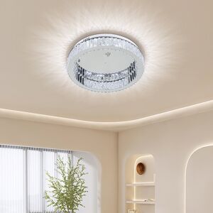 Canora Grey 1-Light 50cm Modern Round Crystal Ceiling Light Chrome 10.5cm H X 50cm W X 50cm D Canora Grey 1-Light 50cm Modern Round Crystal Ceiling Light Chrome 10.5cm H X 50cm W X 50cm D