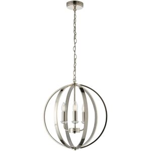 Canora Grey Korsen 3 - Light Sphere Chandelier Nickel 49.5cm H X 42.5cm W X 42.5cm D Canora Grey Korsen 3 - Light Sphere Chandelier Nickel 49.5cm H X 42.5cm W X 42.5cm D