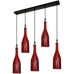 Breakwater Bay Northborough 5 - Light Cluster Geometric Pendant with PVC Accents Red 127cm H X 55cm W X 127cm D Breakwater Bay Northborough 5 - Light Cluster Geometric Pendant with PVC Accents Red 127cm H X 55cm W X 127cm D
