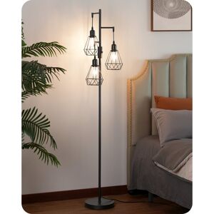 Metro 165Cm Dimmable Floor Lamp With Wire Cage Lampshade Polished 166cm H X 25cm W X 25cm D Metro 165Cm Dimmable Floor Lamp With Wire Cage Lampshade Polished 166cm H X 25cm W X 25cm D