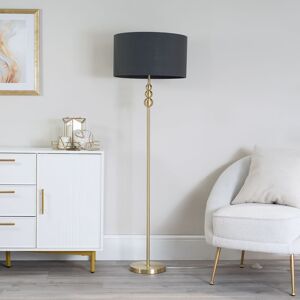 Rosdorf Park Randalia 145cm Traditional Floor Lamp Charcoal/Brushed Gold 145cm H X 45cm W X 45cm D Rosdorf Park Randalia 145cm Traditional Floor Lamp Charcoal/Brushed Gold 145cm H X 45cm W X 45cm D
