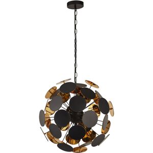 Latitude Run Chesler 4-Light Sphere Chandelier Gold;Black 47cm H X 47cm W X 47cm D Latitude Run Chesler 4-Light Sphere Chandelier Gold;Black 47cm H X 47cm W X 47cm D