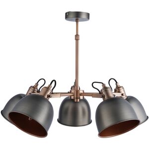 Borough Wharf Mcfarland 5 Light Shaded Chandelier Antique Copper 41cm H X 52cm W X 52cm D Borough Wharf Mcfarland 5 Light Shaded Chandelier Antique Copper 41cm H X 52cm W X 52cm D