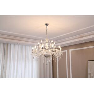 Mercer41 Andish Crystal Chandelier Chrome 90cm H x 86cm W x 60cm D Mercer41 Andish Crystal Chandelier Chrome 90cm H x 86cm W x 60cm D