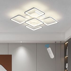 Blue Elephant Flausch 5-Light 60cm Modern Ceiling Light, Dimmable LED Flush Mount with Remote, Squares Acrylic Chandelier White 11cm H X 60cm W X 60cm D Blue Elephant Flausch 5-Light 60cm Modern Ceiling Light, Dimmable LED Flush Mount with Remote, Squares Acrylic Chandelier White 11cm H X 60cm W X 60cm D