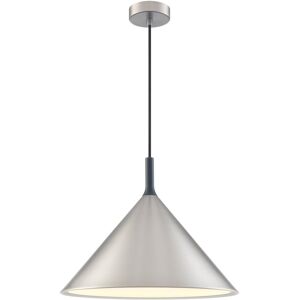 Fairmont Park Satin nickel metal pendant on black braided suspension. Satin Nickel 16.4cm H x 16cm W x 16cm D Fairmont Park Satin nickel metal pendant on black braided suspension. Satin Nickel 16.4cm H x 16cm W x 16cm D