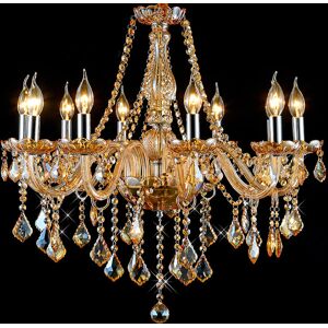 Mercer41 Alhambra Crystal Chandelier Gold 60cm H x 55cm W x 60cm D Mercer41 Alhambra Crystal Chandelier Gold 60cm H x 55cm W x 60cm D