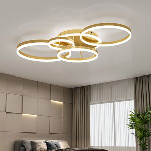Canora Grey Frasher Classic Golden Loops Energy Efficient 5-Light 110cm LED Semi Flush Mount Aluminum 20cm H X 110cm W X 75cm D Canora Grey Frasher Classic Golden Loops Energy Efficient 5-Light 110cm LED Semi Flush Mount Aluminum 20cm H X 110cm W X 75cm D