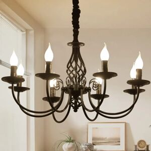 Blue Elephant Dirksen 8-Light Candle Style Chandelier Black 39cm H X 70cm W X 70cm D Blue Elephant Dirksen 8-Light Candle Style Chandelier Black 39cm H X 70cm W X 70cm D